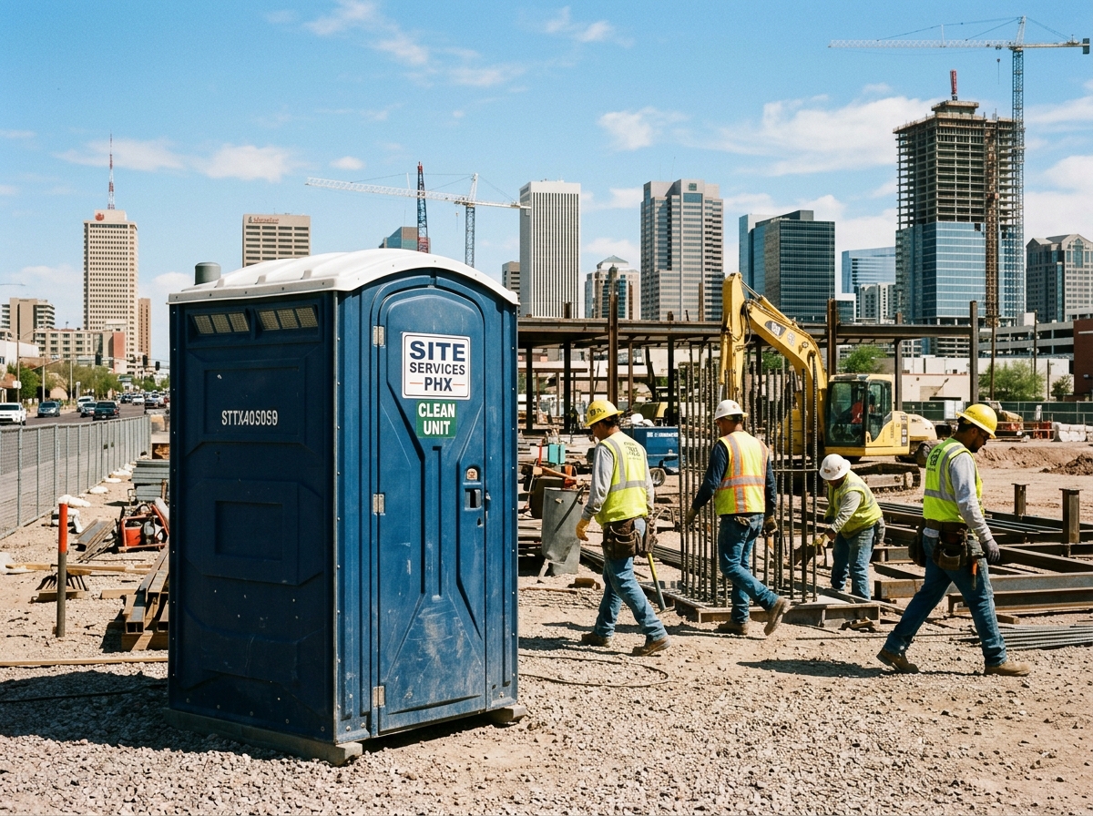 Construction porta potty rental Phoenix